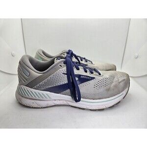 Brooks Adrenaline GTS 22 Shoes Women's 8.5 D Wide Grey Running Athletic Sneakers